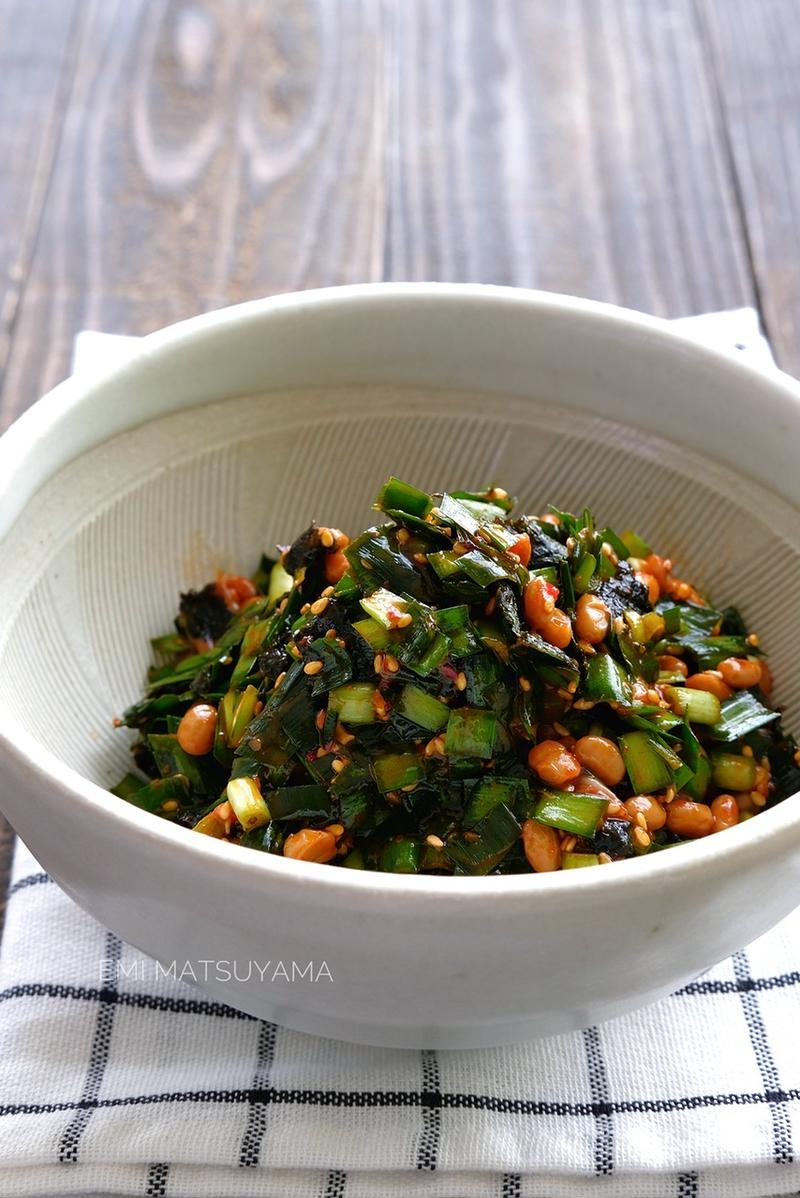 最強おつまみ！ご飯のお供！ごまニラ海苔チャンジャ納豆