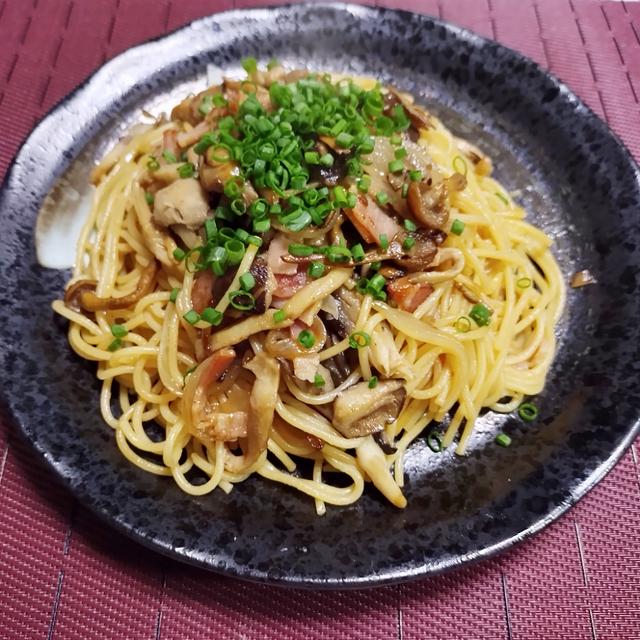 さつま芋食べ放題｜和風きのこパスタ