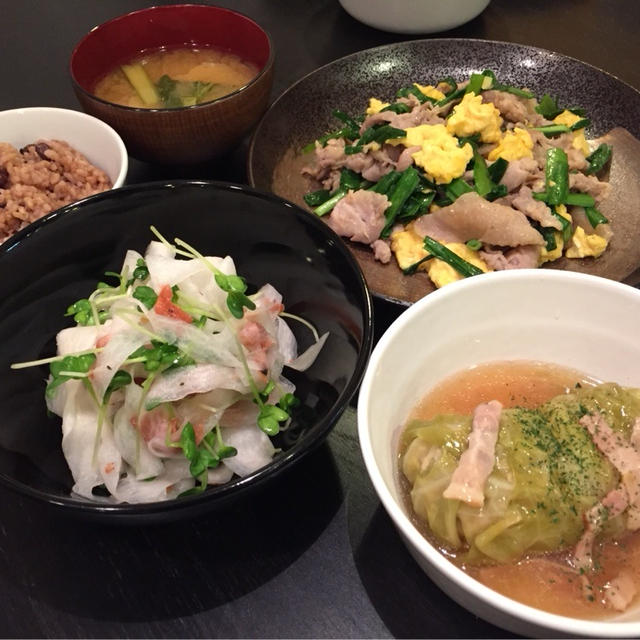 昨日の晩ごはん 和風ロールキャベツの献立 By まりえ さん レシピブログ 料理ブログのレシピ満載