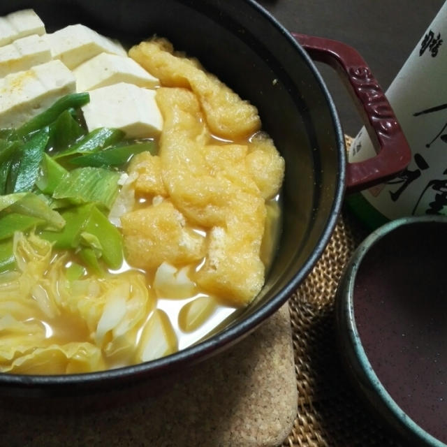 キムチ鍋と日本酒♪