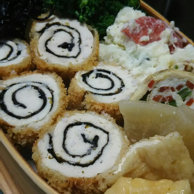 ささみと海苔のくるくる揚げ弁当