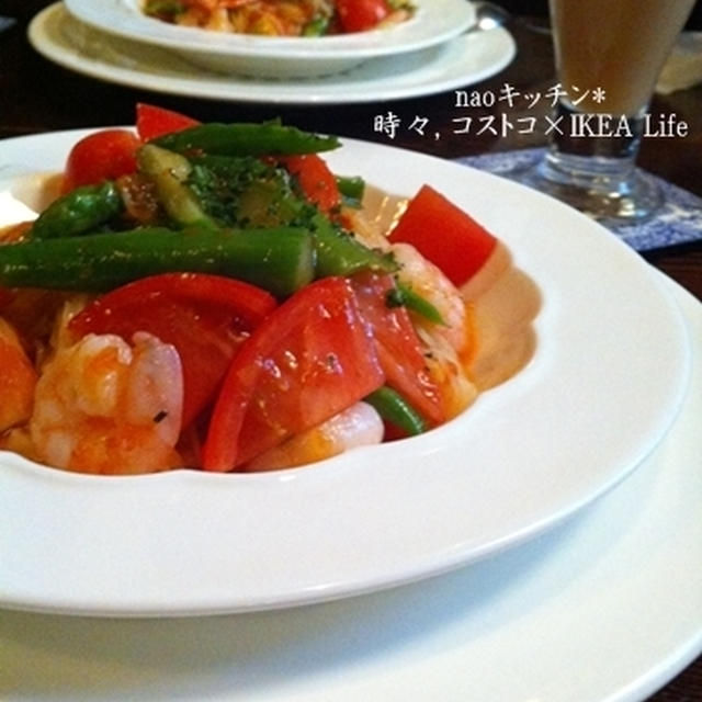 冷製トマトソースパスタセットランチ♪