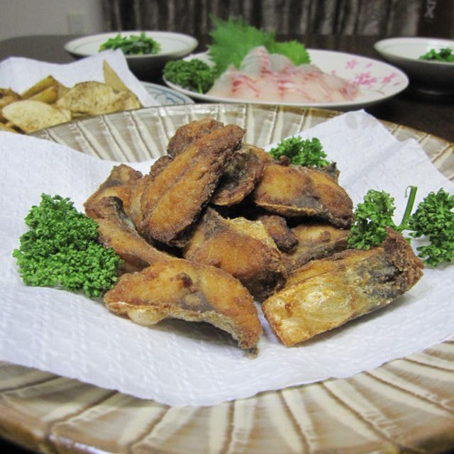 鯖の竜田揚げ　＆　鯛の刺身