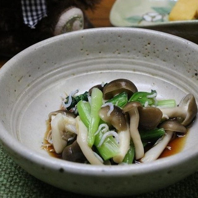 レシピ　しめじと小松菜の和え物