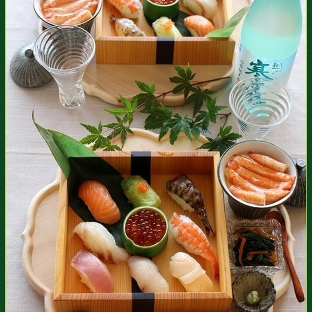 おうち握り寿司！で一献♪