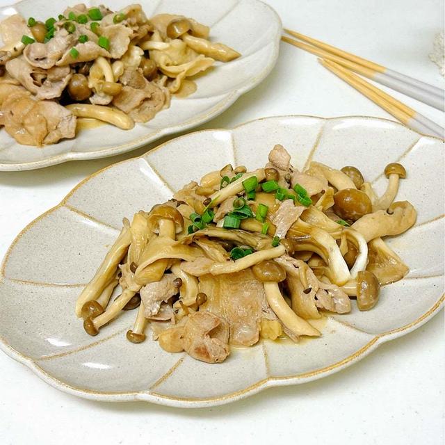 ほぼ10分‼︎ごはんがススム【豚肉ときのこのマヨぽん炒め】簡単・節約