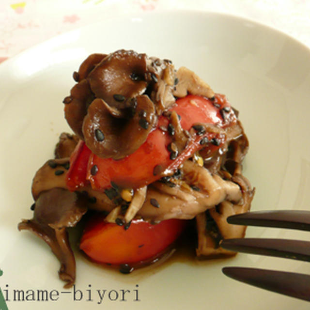 舞茸とトマトのイタリアン塩キンピラ