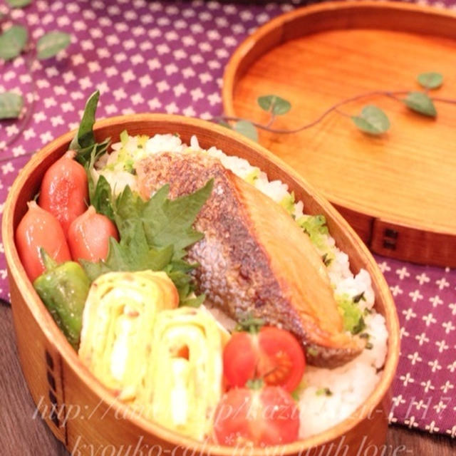 カフェ弁当☆超スピーディー・焼き鮭弁当
