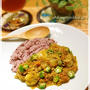 「カレー」　豆腐とホタテとオクラのカレー