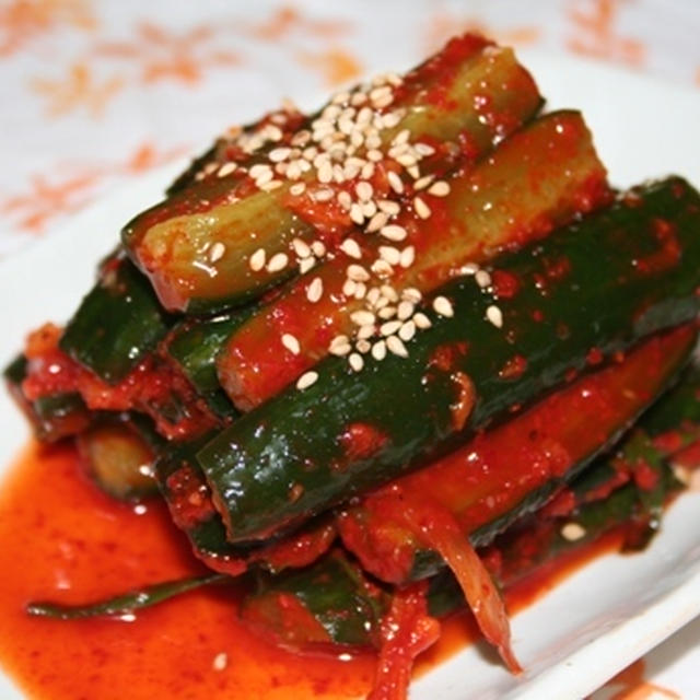 辛くて濃厚な胡瓜キムチ　－－料理教室「韓　サモhansamo」で食べるその味が食べたい！