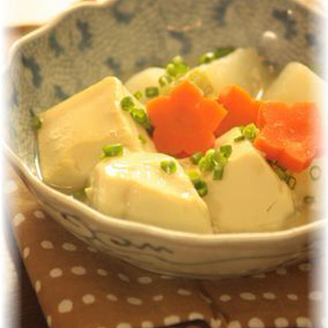 ふわとろ豆腐と蕪の出汁煮。　と献立。