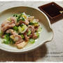 鶏せせりと葱の塩麹で炒めもの