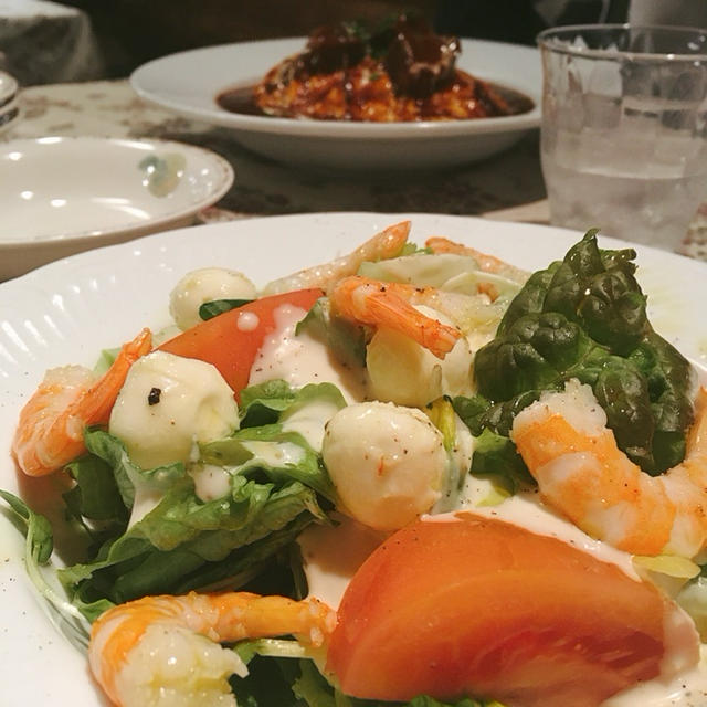 昨日のお出かけディナーと成人式の髪飾り。