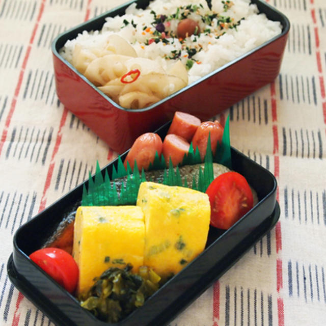 焼き鮭・・お弁当&朝焼けこやけ♪