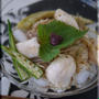 つるりん♪ささみと夏野菜のしそ梅そうめん
