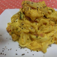 スパイスが効いている「かぼちゃサラダ」