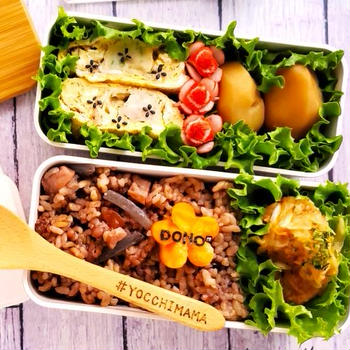 DONO750mlお弁当箱で基本のお弁当＆日高町「和風レストラン ふじかみ」さんの「ざるそば」「かしわ蕎麦」(*´艸`*)