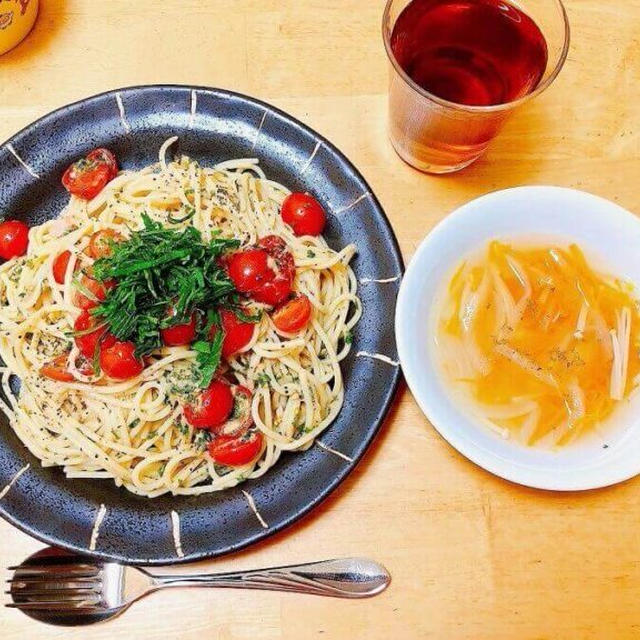 1週間献立③ミニトマトとツナの冷製パスタ献立、手抜き料理は美味しく栄養たっぷり