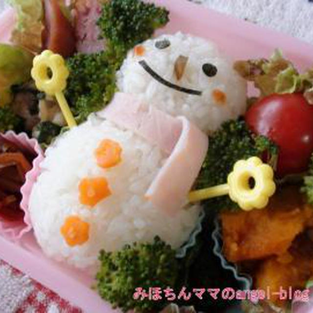 ☆今日のお弁当～雪だるまくんのキャラ弁☆