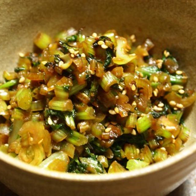 野沢菜の炒め物