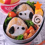 スヌーピーの貼り付けおにぎりのお弁当
