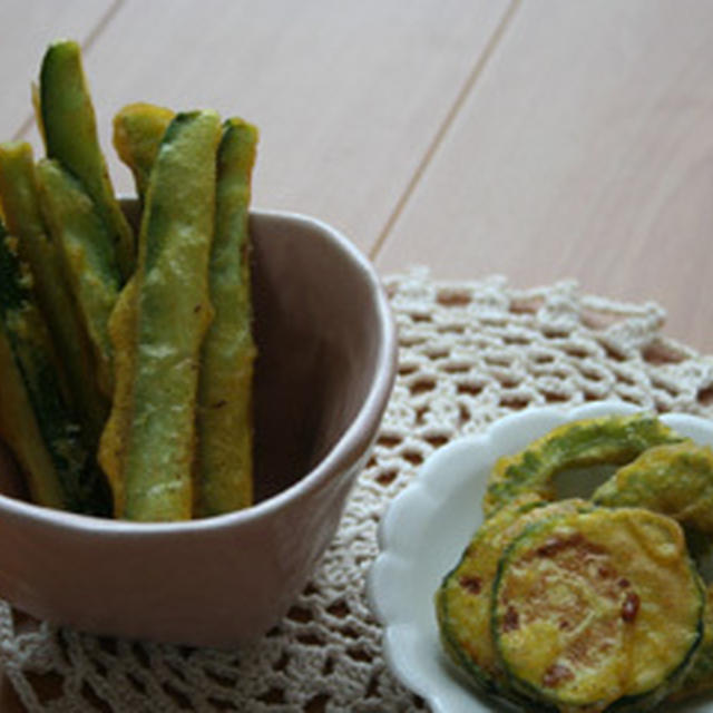 ズッキーニより美味しい！キュウリのカレースティック米粉揚げ☆