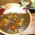 休肝日のカレーライス。なめこ三つ葉うどんと一反木綿