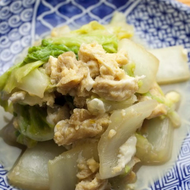 白菜のめんつゆ炒め
