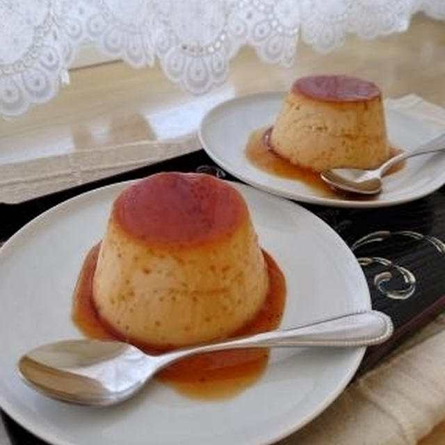 プリン🎵りんごのコンポート🎵