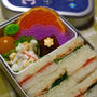２色サンドイッチのお弁当