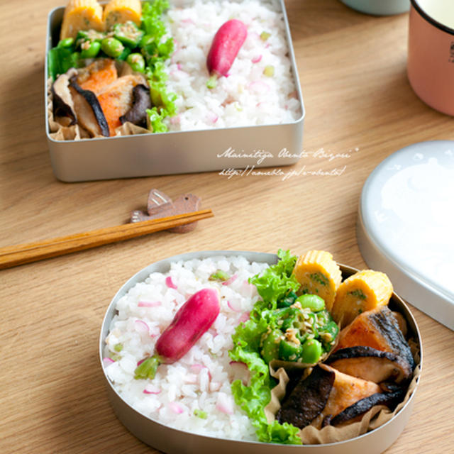 二十日大根のまぜご飯弁当。