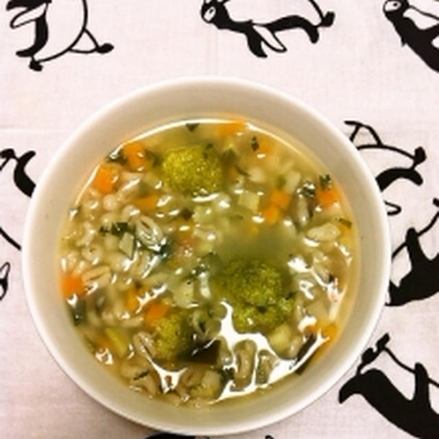 冬野菜の雑穀スープ
