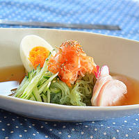 暑い日にはこれ ! こんにゃくそうめんの冷麺風♪