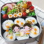 サラダ巻き＊こけし風な? 織姫&彦星のお弁当