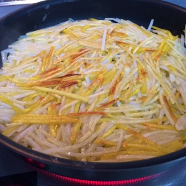 じゃが芋(インカのひとみも入れて)のガレット＆京君のいた時の食事♪