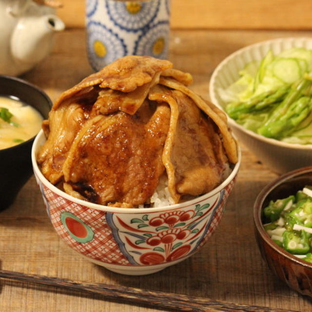 時間もやる気もない日は焼くだけスタミナ豚丼に決まり！