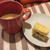 栗入りケーキのピスタチオサンド