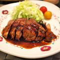 豚もも肉のトンテキ風＆焼き明太子の和風パスタ by shoko♪さん