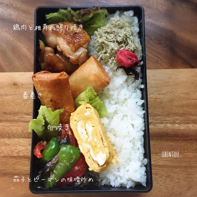 最近の息子弁当と虫ともも