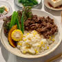 スタミナ丼の夜ごはん〜夏バテに抗ってる