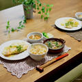 鰹風味の具だくさん春雨スープと松山揚げの炊き込みご飯、例のタクシーの場面（笑）