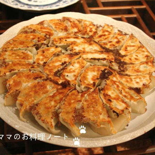 8種の野菜入りヘルシー餃子で晩ごはん