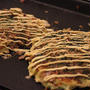 お好み焼きな晩ごはん。ちぃの工作。