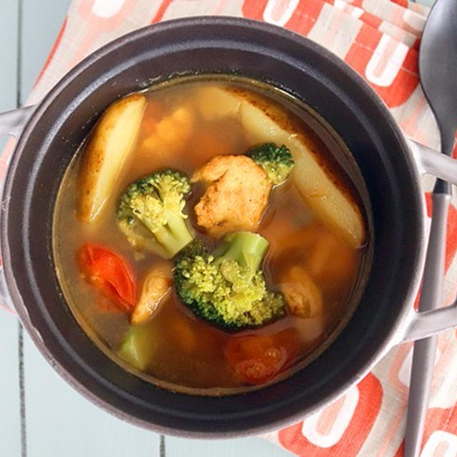米国ポテトレシピ公開＊【鶏ささみのポテトスープカレー】