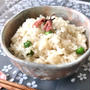【炊飯器におまかせ☆血行促進に‼︎】春満載桜とグリンピース炊き込みご飯♡レシピ