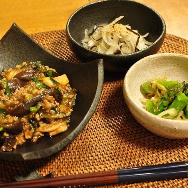麻婆茄子の晩ごはん