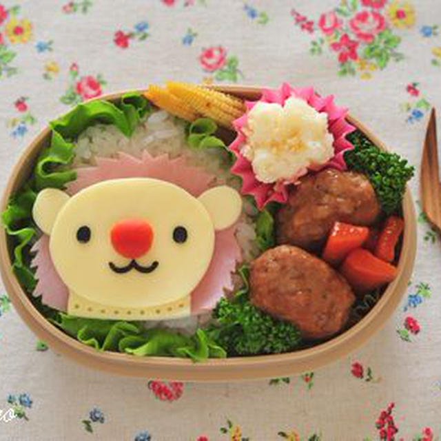 グリコ乳業育児応援隊がんバリネズミのお弁当