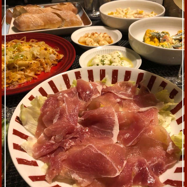 お惣菜パーティ☆でスパークリング