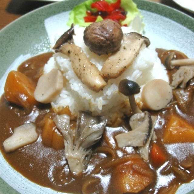 秋のキノコ　カレー