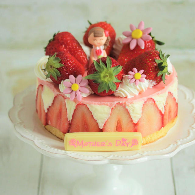 * 母の日の苺のチーズケーキ♪